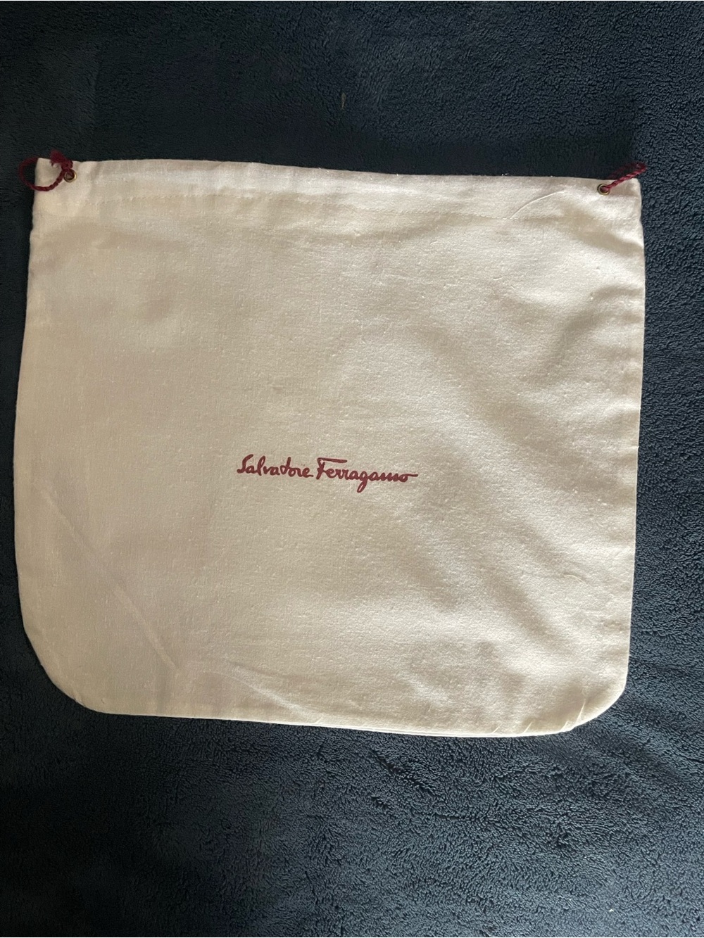 Salvatore Ferragamo Dust Bag with Red Logo and Drawstring